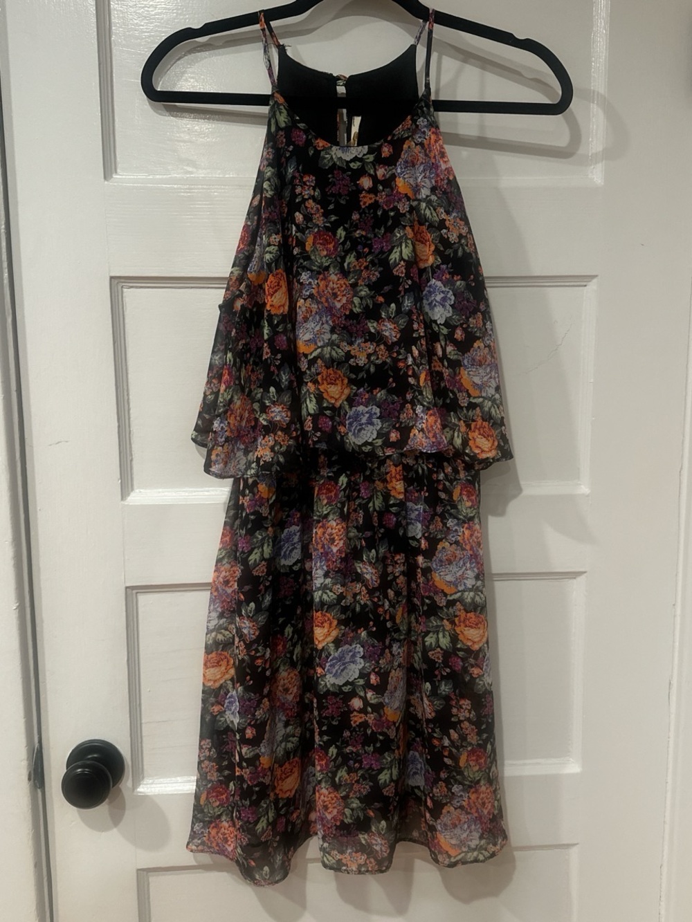 Soprano Floral Tiered Halter Dress